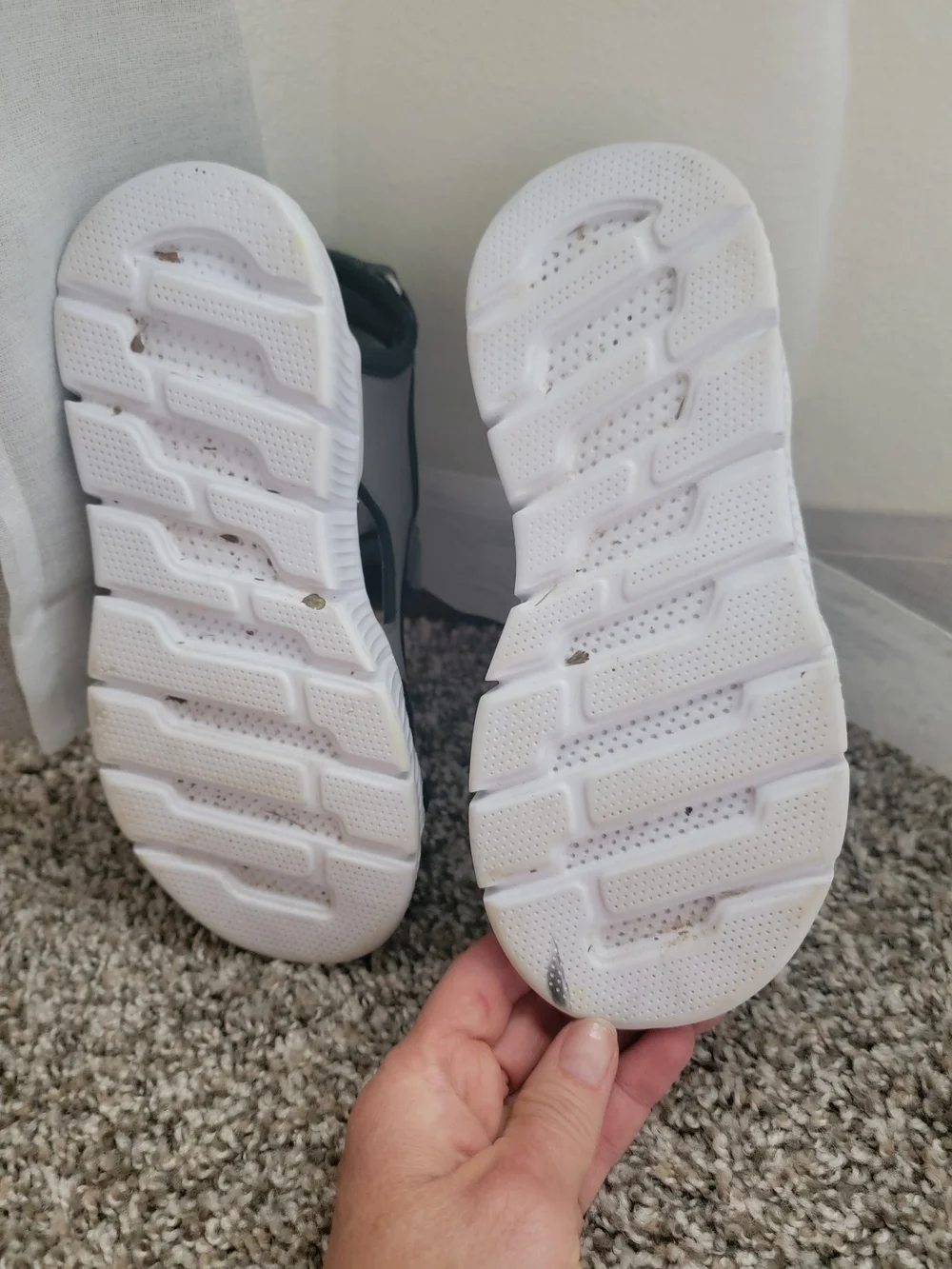 Rockport Kids Gray and Lime Velcro Sport Sandals